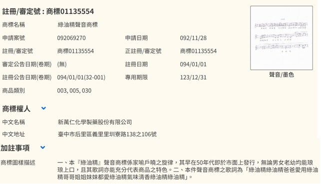 聲音商標實際案例